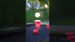 EPIC Pool pong trickshot  #billiards  #beerpong