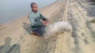 Net Fishing Video - Amazing Skills Cast Net Fishing In River Best - Net Fishing 