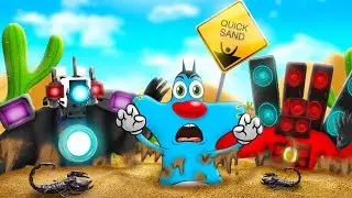 Roblox Oggy Trapped In Quicksand With His Friends !