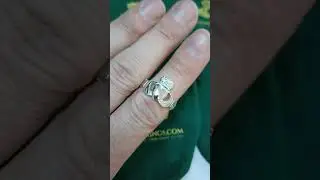 Men's Heavy White Gold Claddagh Ring #claddaghring #mensjewelry