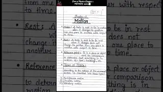Class 9 Science Physics Chapter 1 ✨ attractive handwritten notes 📝  | Best notes for 9th grader 🤯🌸