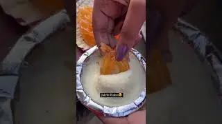 Jalebi with Rabadi #streetfood #indianfood #shorts #jalebi #rabadi
