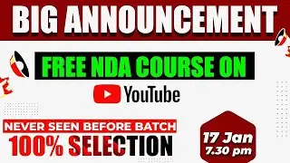 NDA 2023 Big Announcement | Free NDA 2023 Course | NDA 2023 Full Syllabus Preparation