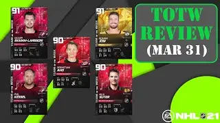 TOTW (MAR 31) REVIEW | OLIVER EKMAN-LARSSON, PHIL KESSEL, PIUS SUTER, ROMAN JOSI | NHL 21