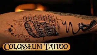 🎥 Tattoo Time-lapse | Colosseum Sketch Tattoo &ndash; Fight for Your Dreams