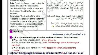 (4.8 Investigating the World Around us) شرح دروس اللغة الإنجليزية للصف الثالث الثانوي- اليمن