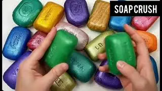 Soap crushing satisfaction video soap cover removing ASMR video 