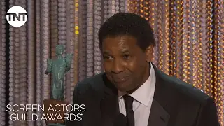 Denzel Washington Wins His First-Ever SAG Award | 23rd Annual SAG Awards | TNT