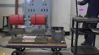 ПротивоЭДС в большом соленоиде, MIT Physics Demo, Back  emf  in a Large Solenoid