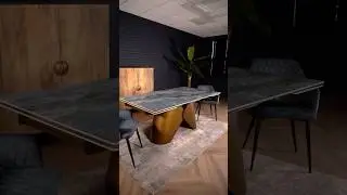 Meet the Nemesis Extendable Dining Table in Crystal Blue. Stylish yet practical #interiordesign