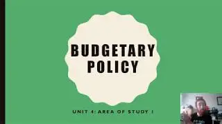 Unit 4 Economics AOS1 Budgetary Policy 2020 Sources of Revenue