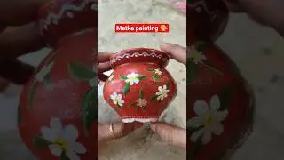 &ldquo;Hand-Painted Floral Matka 🌼 | Traditional Indian Clay Art&rdquo; #shortsfeed #artandcraft #diy #paint