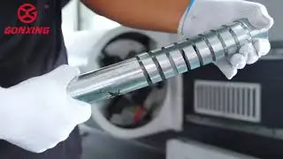 Tube cutting machine with fully automatic feeding system😍~