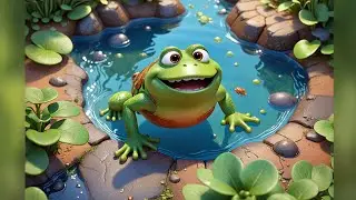 Four Giggly Frogs Say Ribbit Ribbit | Frog Song for Kids | Fun Animal Counting Rhyme