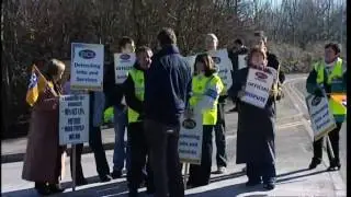 Public service workers hold budget day strike