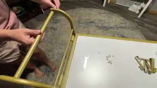 Himix Beautiful gold bar cart