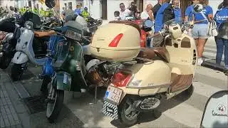 IX Reunión de Vespas y Lambrettas de Ronda a su paso por Gaucin.
