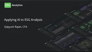 Applying AI to ESG Analysis webinar