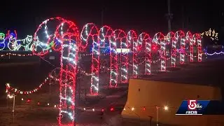 Drive-thru holiday lights show opens at home of the Patriots