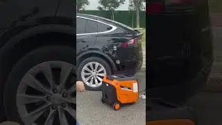 Extend EV car capacity emergency power #portablegenerator #tesla #powergenerator #invertergenerator