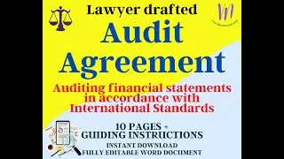 #Auditing #Services #Agreement, #Audit #Contract, #A4, #printable #digital #document Fully #Editable