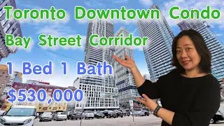 Toronto Downtown Condo, Prime Location At Bay Street Corridor, 1 Bed 1 Bath, Listing For $530,000