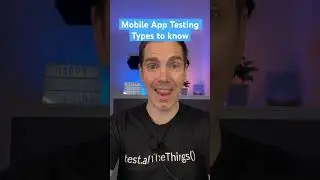 Mobile App Testing Types to know #softwaretesting #testing