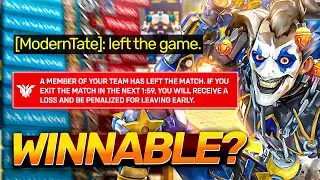 My teammate LEFT and we still won...
