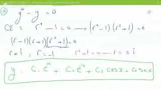 another Solution of a FOURth order homogeneous differential equation with constant coefficients