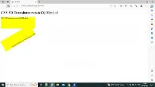 CSS 3D Transforms Methods | The rotateZ() Method