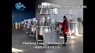 How to operated a electric heating oil cooking mixer,jam,paste,sauce cooking mixer