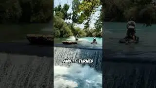 Водопад с гидроциклом!