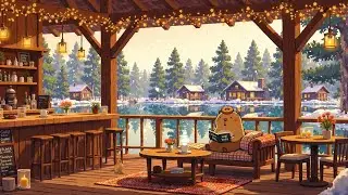 Lakeside Lofi Mood ☕ Cozy Winter Porch Vibes & Lofi Chill ❄️ Lofi Deep Focus to study/work/relax