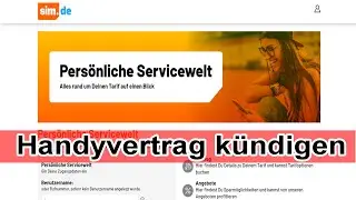 Sim.de Drillisch Handyvertrag online k&uuml;ndigen Anleitung