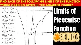 Calculus | Important Problem on Limits | Finding Limits from a Piecewise Graph