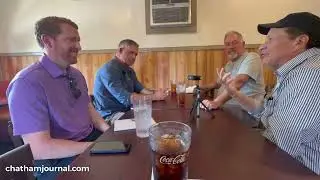 3 Guys from Pittsboro having lunch at Marcel&rsquo;s with Town Manager Jonathan Franklin - 4.24.25