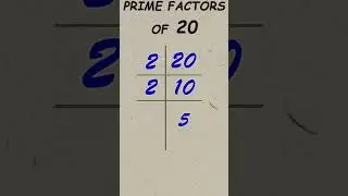 Prime factor of 20 / Prime factorisation / #mathfun #publicmaths #shorts #primefactor