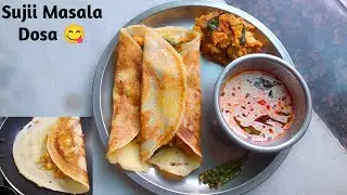 Suji Masala Dosa recipe (30 min m taiyar hone wala easy and tasty dosa )#viral#shortvideo#cooking 