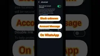 How to Block Unknown Messages on WhatsApp 🔒📵 | Privacy Guide #Shorts  #smartphone #ytshorts #tech