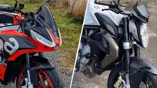 APRILIA TUONO 660 (QD Exhaust Sound) vs MV AGUSTA BRUTALE 800 TRE PISTONI (G.P.R Exhaust Sound)