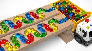 Ultimate Marble Speedway Race 🌈 YSF HABA Slope & Dump Truck Showdown!