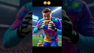 🍔Goalkeeper Eating Burger 😂Funny Football AI Shorts#FunnyGoalkeeper  #AIshortsComedy #FootballFunny
