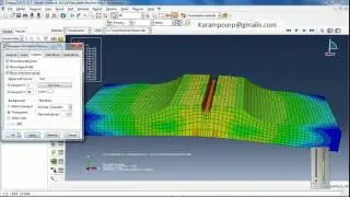 Simulation notched beam under the cyclic loading in Abaqus