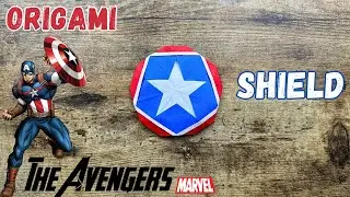 ORIGAMI CAPTAIN AMERICA SHIELD TUTORIAL FOR JULY 4TH | DIY ORIGAMI MARVEL COMICS COSPLAY PAPER ART