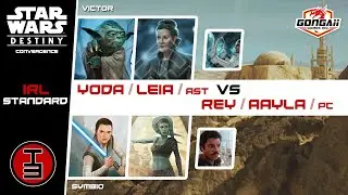 Yoda/Leia/AST vs Rey/Aayla/PC - IRL Star Wars Destiny Game
