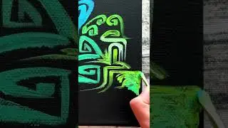 💚 Easy Abstract Art Process for Beginners - Unexpected Results
