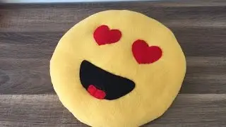 DIY Kissen nähen als Smiley/Emoji, schnelle Bastelidee