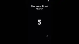 How many 5&rsquo;s are there? #cool #search #find
