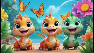Four Dino Babies Count Back Down | Learn Reverse Counting with Dinosaur Song for Kids