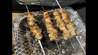 Cooking Chicken at Spiedie Fest 2023